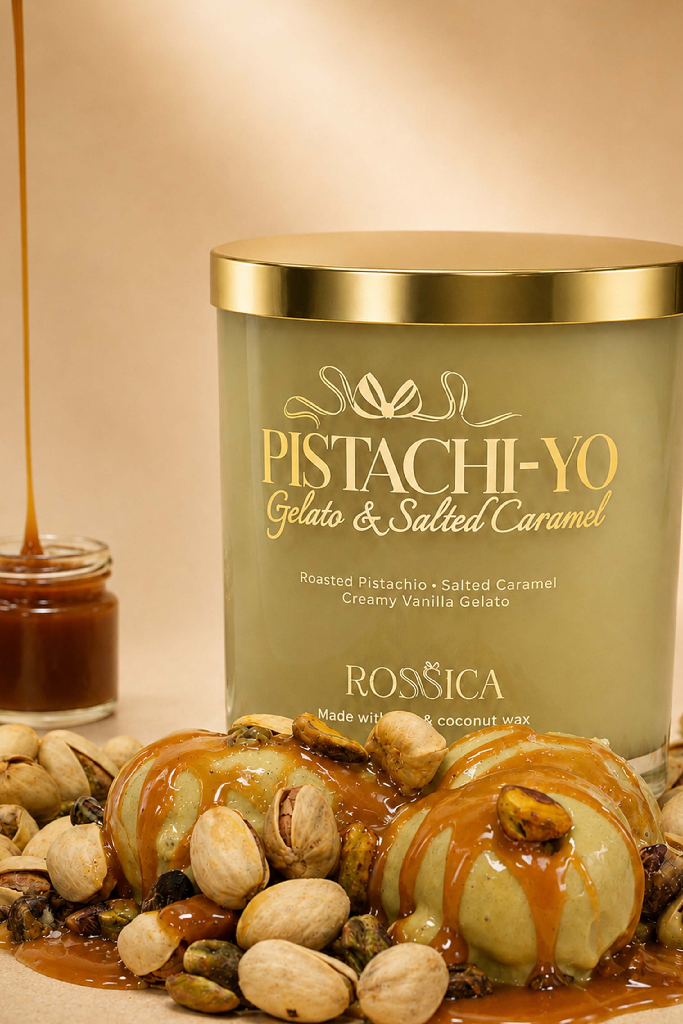 Pistachi-YO Gelato & Salted Caramel Candle