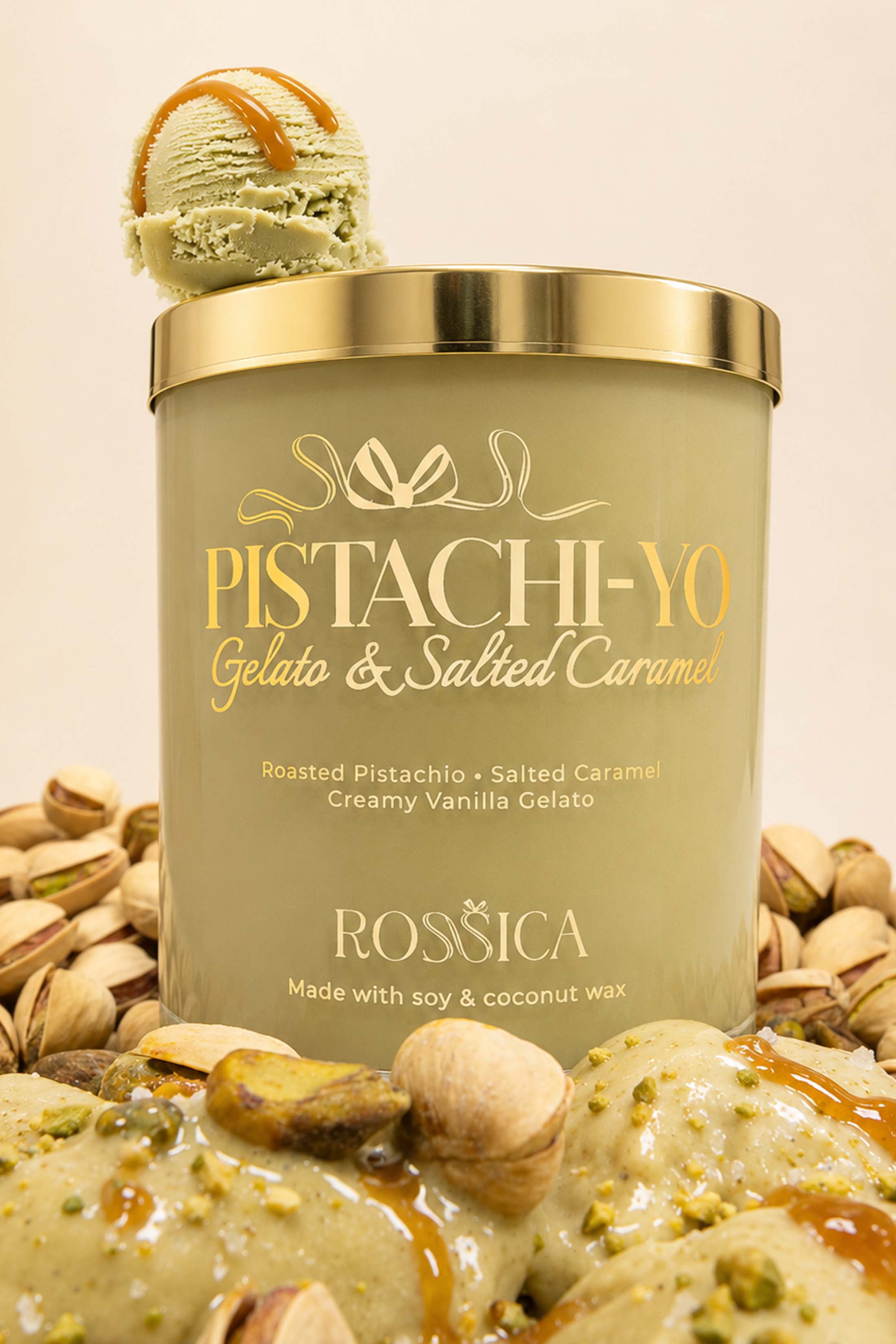 Pistachi-YO Gelato & Salted Caramel Candle