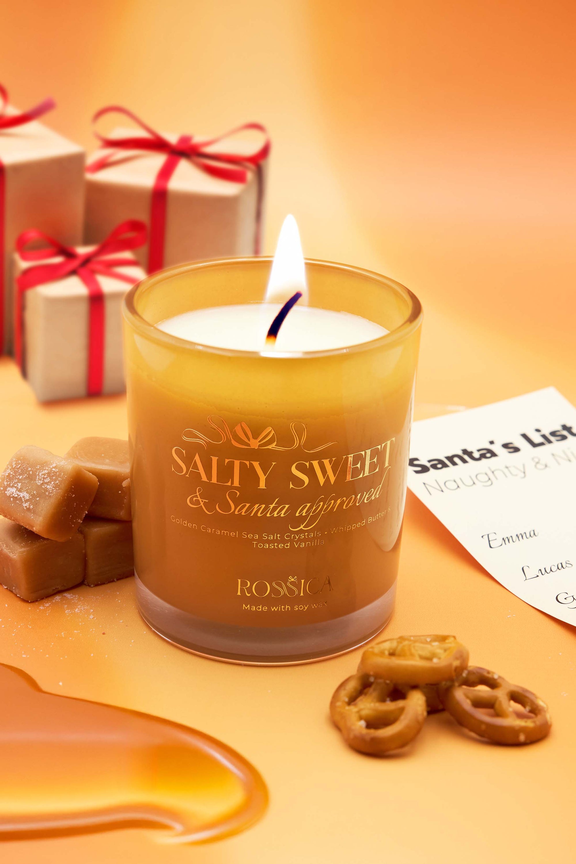 Salty, Sweet & Santa Approved Candle